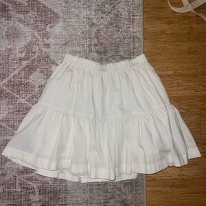 New Abercrombie & Fitch Poplin Volume Mini Skirt White XS %100 cotton